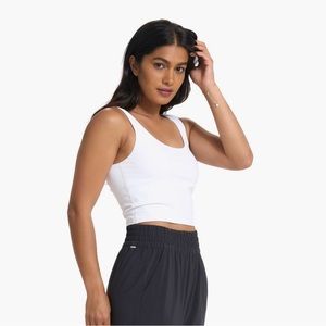 Vuori Daily Crop - White Size Small
